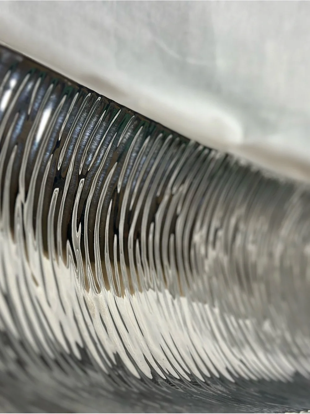 Polished Mirrored Silver Decorative Decorative Bowl - Modern Home Decor